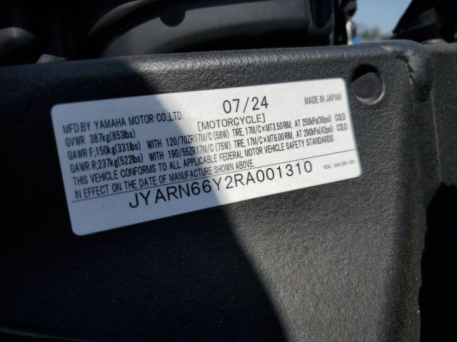 2024 YAMAHA YZFR1 JYARN66Y2RA001310