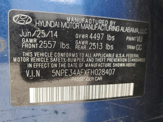 2015 HYUNDAI SONATA SPO 5NPE34AFXFH028407
