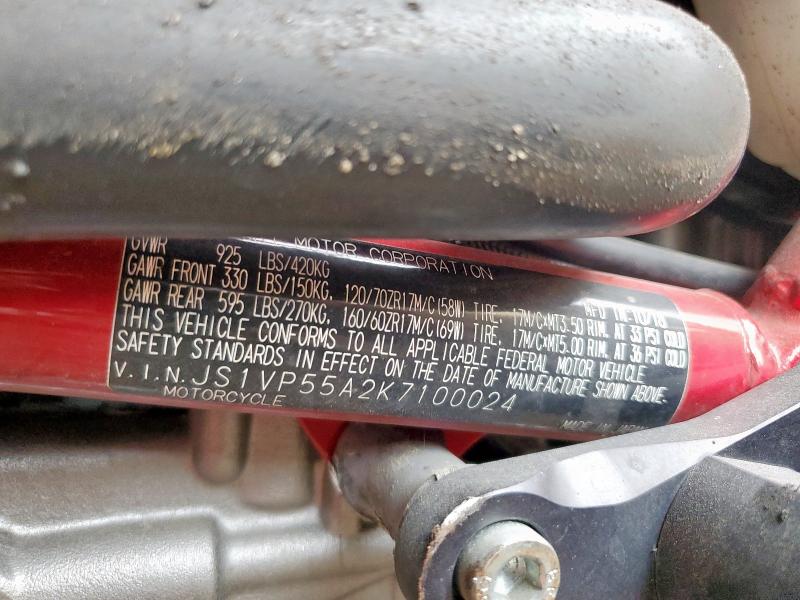 2019 SUZUKI SV650 JS1VP55A2K7100024