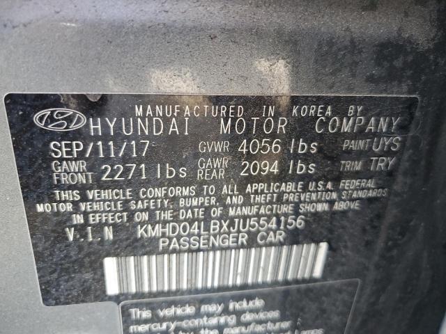 2018 HYUNDAI ELANTRA SP KMHD04LBXJU554156
