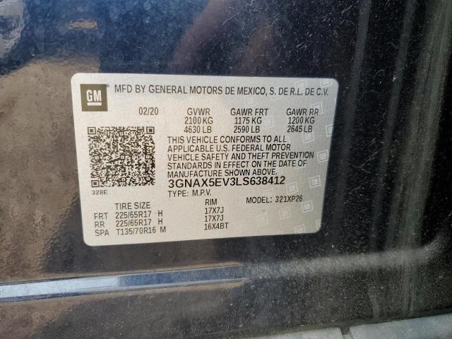 2020 CHEVROLET EQUINOX - 3GNAX5EV3LS638412