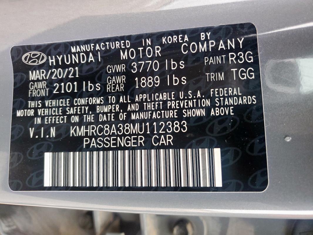 2021 HYUNDAI VENUE SEL - KMHRC8A38MU112383