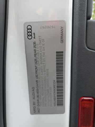 2021 AUDI A4 PREMIUM WAUABAF43MA065324