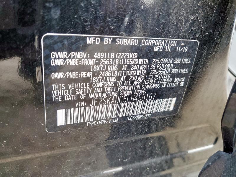 2020 SUBARU FORESTER L JF2SKAUC5LH458167