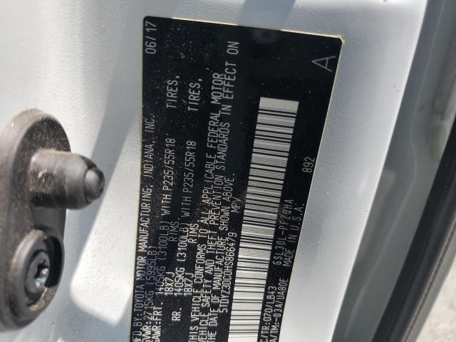 2017 TOYOTA SIENNA XLE 5TDYZ3DC0HS866479