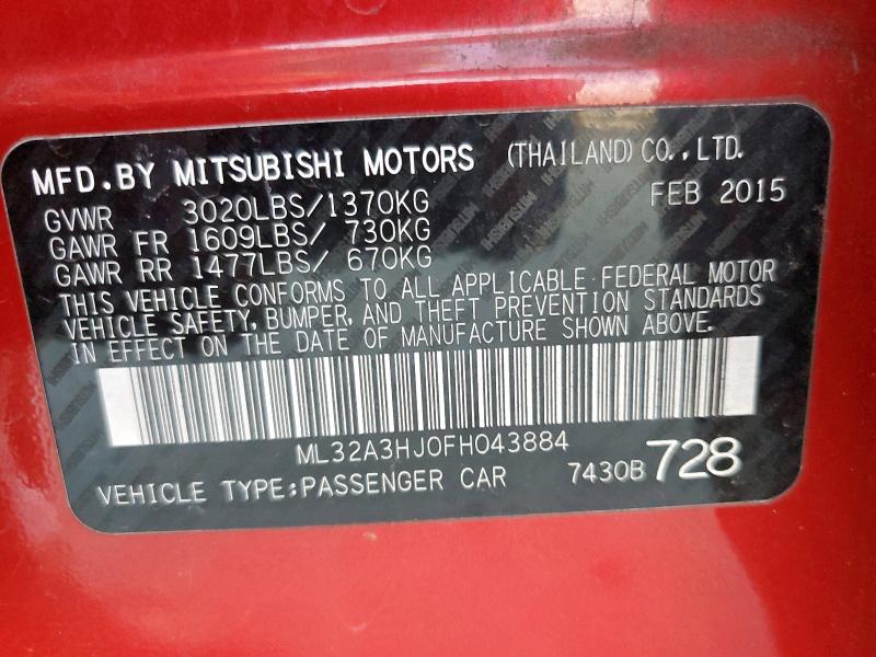 2015 MITSUBISHI MIRAGE DE ML32A3HJ0FH043884