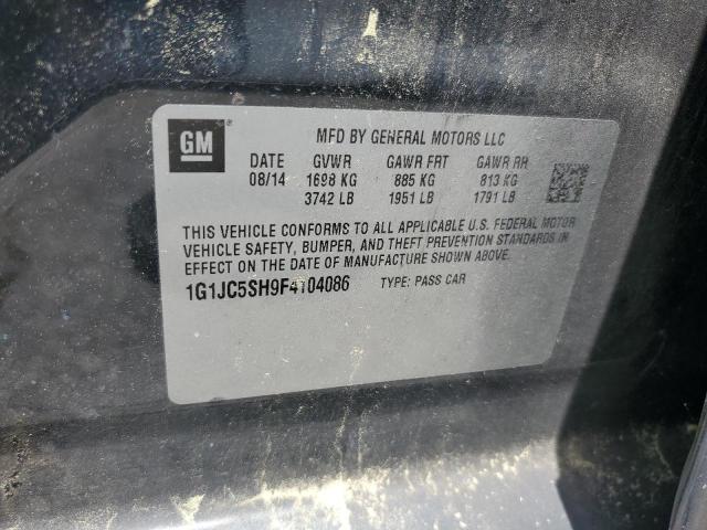 2015 CHEVROLET SONIC LT - 1G1JC5SH9F4104086