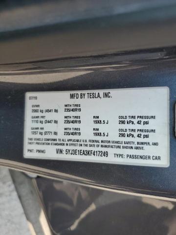2019 TESLA MODEL 3 5YJ3E1EA3KF417249