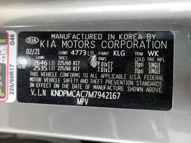 2021 KIA SPORTAGE L KNDPMCAC7M7942167