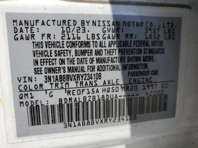 2024 NISSAN SENTRA S 3N1AB8BVXRY234108