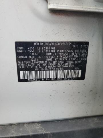 2022 SUBARU OUTBACK PR - 4S4BTACC2N3190896