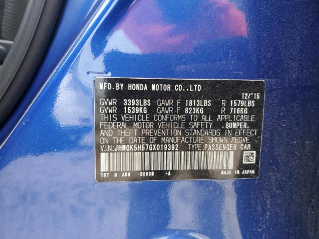 2016 HONDA FIT LX JHMGK5H57GX019392