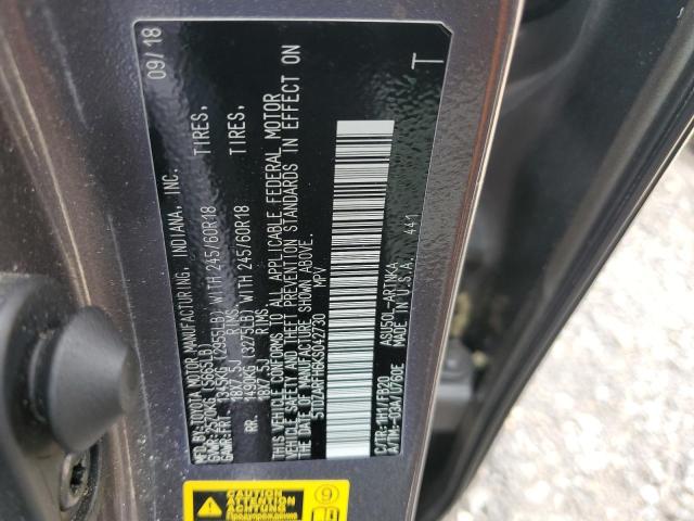2019 TOYOTA HIGHLANDER - 5TDZARFH6KS042730