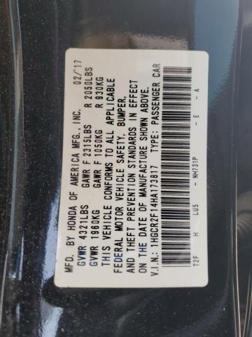 2017 HONDA ACCORD SPO 1HGCR2F14HA173817