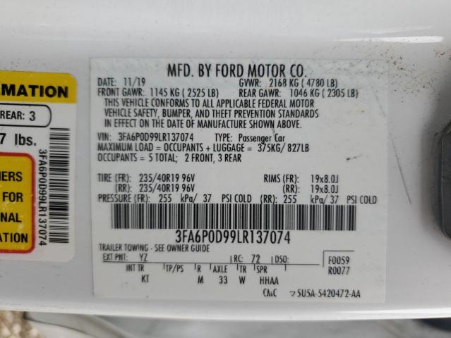 2020 FORD FUSION TIT - 3FA6P0D99LR137074