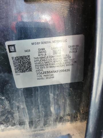 2019 CHEVROLET MALIBU PRE 1G1ZE5SX5KF209436