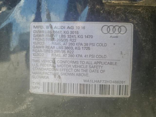 2017 AUDI Q7 PREMIUM - WA1LHAF72HD486261
