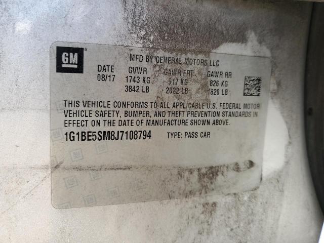 2018 CHEVROLET CRUZE LT 1G1BE5SM8J7108794