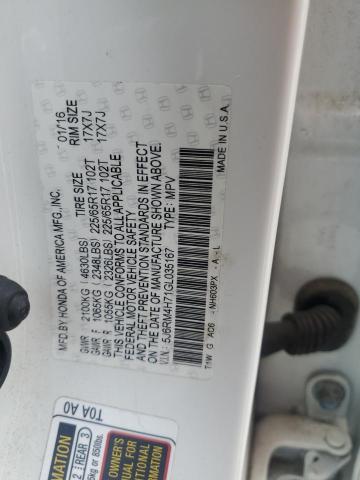2016 HONDA CR-V EXL - 5J6RM4H71GL035167