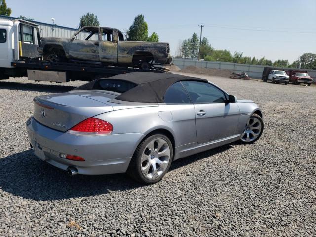 BMW 645 CI AUT 2005 silver converti gas WBAEK73455B327767 photo #4