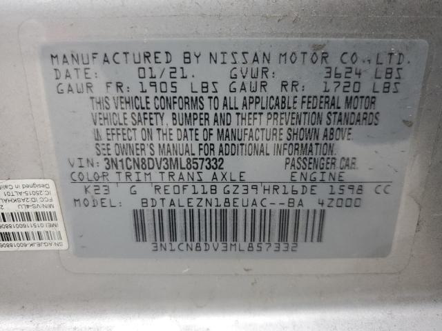 2021 NISSAN VERSA S 3N1CN8DV3ML857332