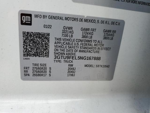 2022 GMC SIERRA LIM 3GTU9FEL5NG167888