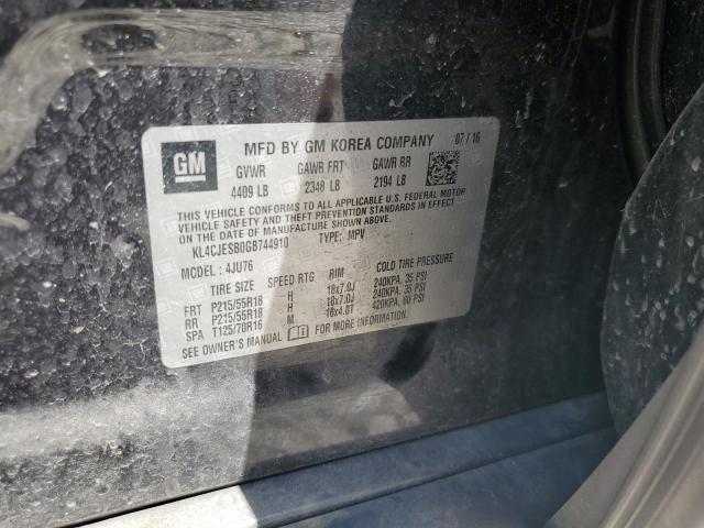 2016 BUICK ENCORE KL4CJESB0GB744910