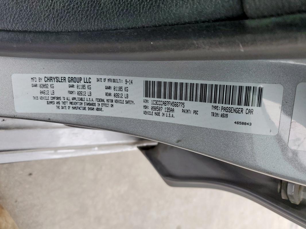2015 CHRYSLER 200 LIMITE 1C3CCCAB7FN566775