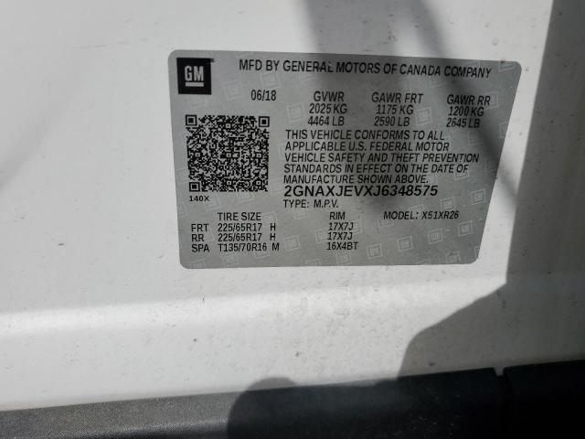 2018 CHEVROLET EQUINOX LT - 2GNAXJEVXJ6348575