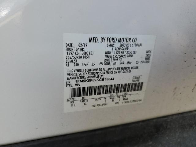 2019 FORD EXPLORER L - 1FM5K8F89KGB48844