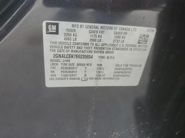 2014 CHEVROLET EQUINOX LT - 2GNALCEK7E6235654