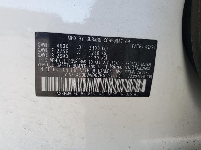 2024 SUBARU LEGACY PREMIUM 4S3BWAD67R3022343