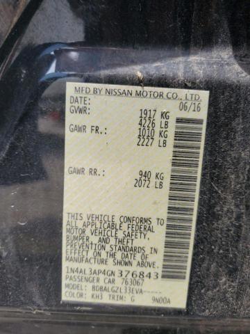 2016 NISSAN ALTIMA 2.5 1N4AL3AP4GN376843