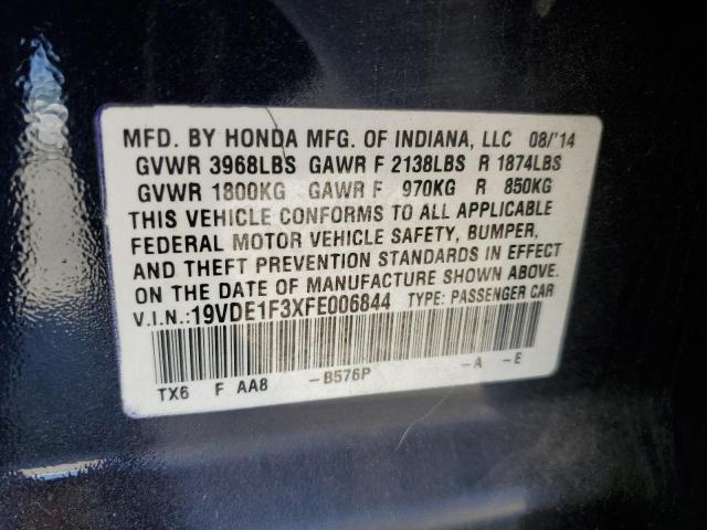 2015 ACURA ILX 20 19VDE1F3XFE006844