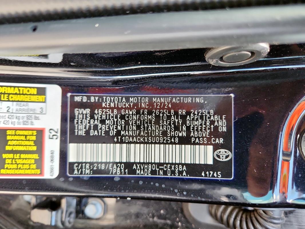 2025 TOYOTA CAMRY XSE - 4T1DAACKXSU092548