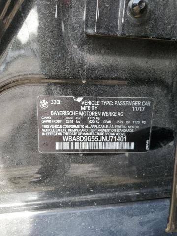2018 BMW 330 XI - WBA8D9G55JNU71401