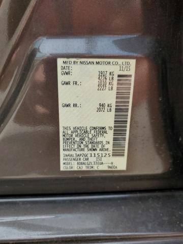 2016 NISSAN ALTIMA 2.5 - 1N4AL3AP2GC115125