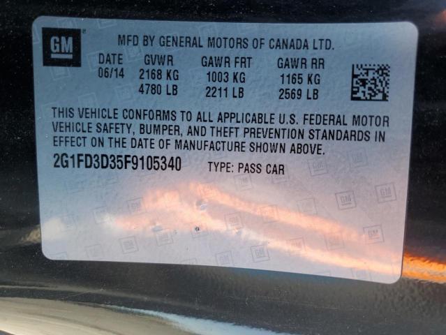 2015 CHEVROLET CAMARO LT - 2G1FD3D35F9105340