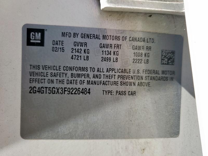 2015 BUICK REGAL GS - 2G4GT5GX3F9226484