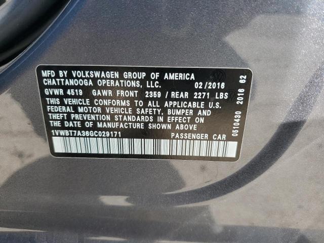 2016 VOLKSWAGEN PASSAT SE - 1VWBT7A36GC029171