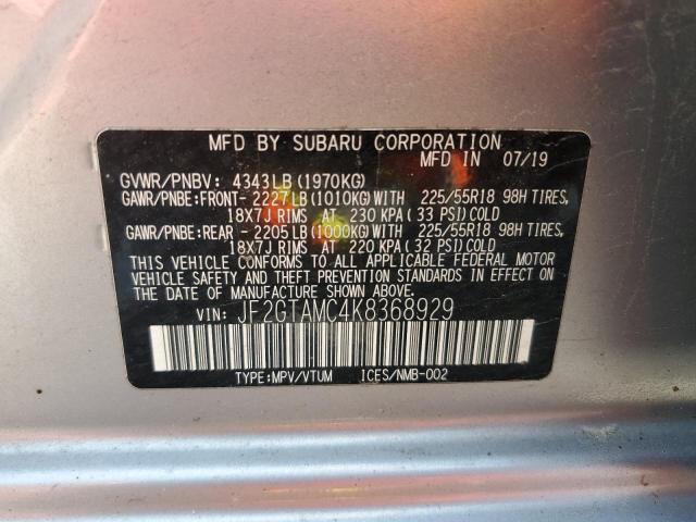2019 SUBARU CROSSTREK - JF2GTAMC4K8368929
