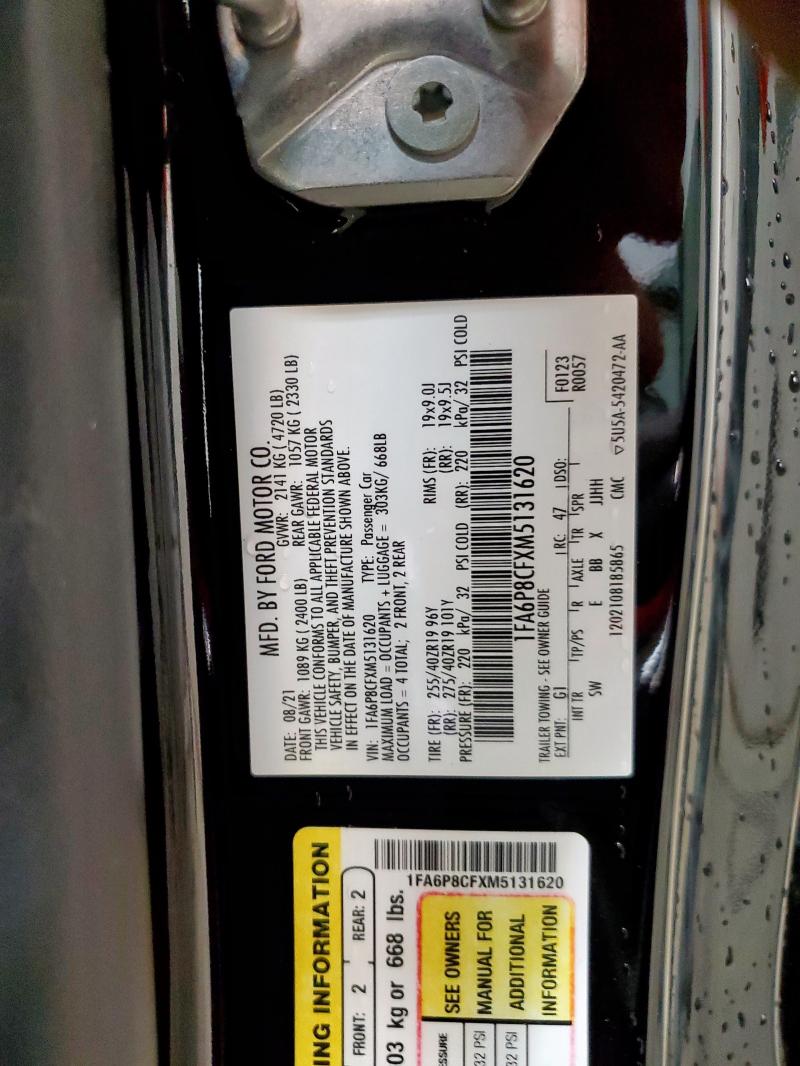 2021 FORD MUSTANG GT 1FA6P8CFXM5131620