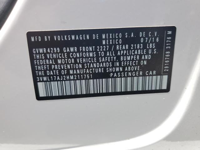 2017 VOLKSWAGEN JETTA SEL - 3VWL17AJ2HM211751