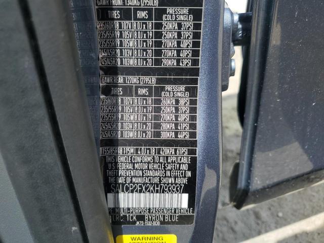 2019 LAND ROVER DISCOVERY SALCP2FX2KH793937