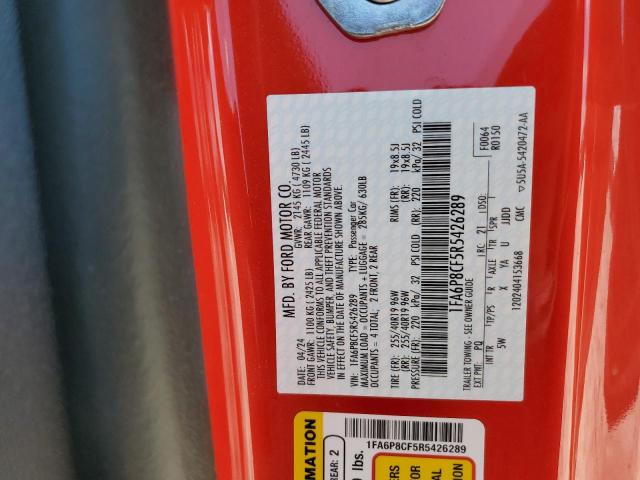 2024 FORD MUSTANG GT 1FA6P8CF5R5426289