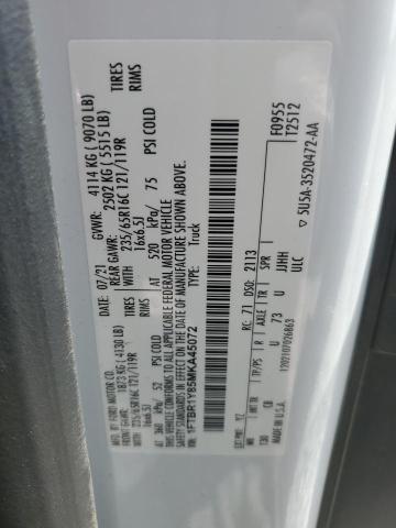 2021 FORD TRANSIT T- - 1FTBR1Y85MKA45072