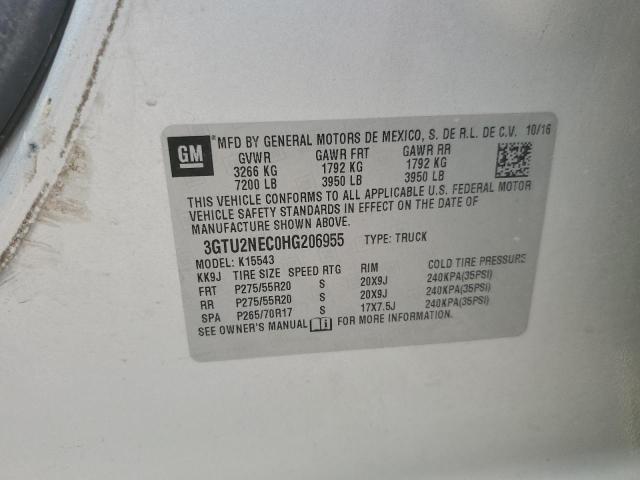 2017 GMC SIERRA K15 3GTU2NEC0HG206955