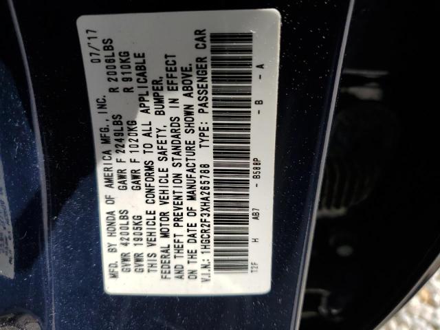 2017 HONDA ACCORD LX - 1HGCR2F3XHA265788