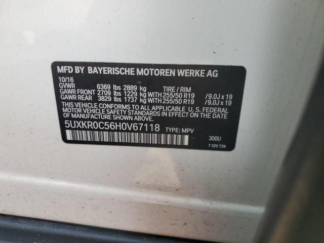 2017 BMW X5 XDRIVE3 - 5UXKR0C56H0V67118