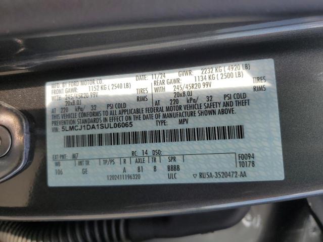 2025 LINCOLN CORSAIR PR 5LMCJ1DA1SUL06065